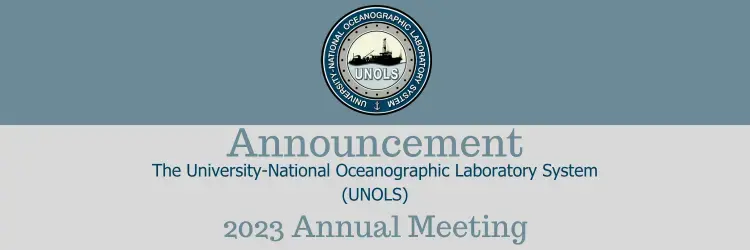 2023 UNOLS Annual Meeting Announcement Image 750x300