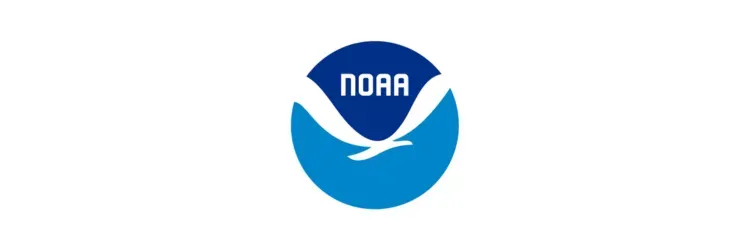 NOAA Blue and White Logo on White Background