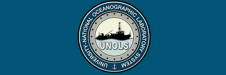 UNOLS round logo on blue background