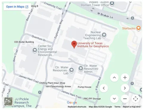 Google Map Image of UTIG Location